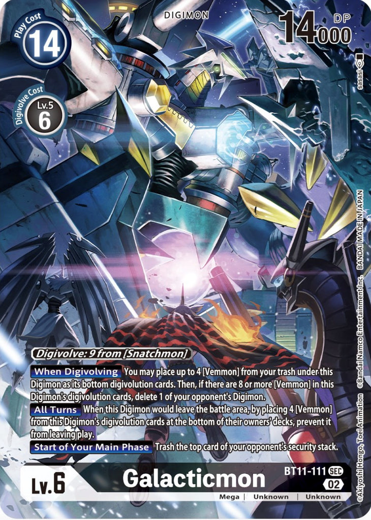 digimon dimensional phase card list price Galacticmon [BT11-111] (Alternate Art) [Dimensional Phase] | Digimon Single