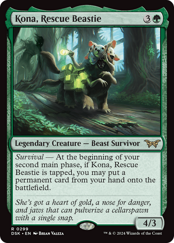 Kona, Rescue Beastie (0299) [Duskmourn: House of Horror] | MTG