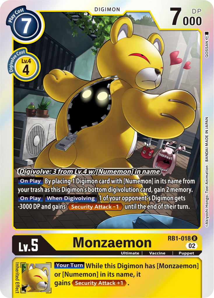 Monzaemon [RB1-018] [Resurgence Booster] | Digimon Single