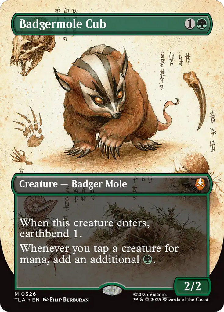 Badgermole Cub (Borderless) [Avatar: The Last Airbender] | MTG