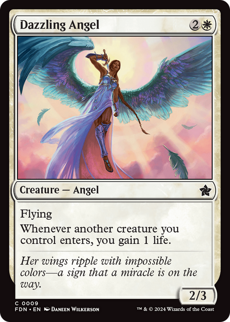 Dazzling Angel [Foundations] | MTG Single | Obsidian Games