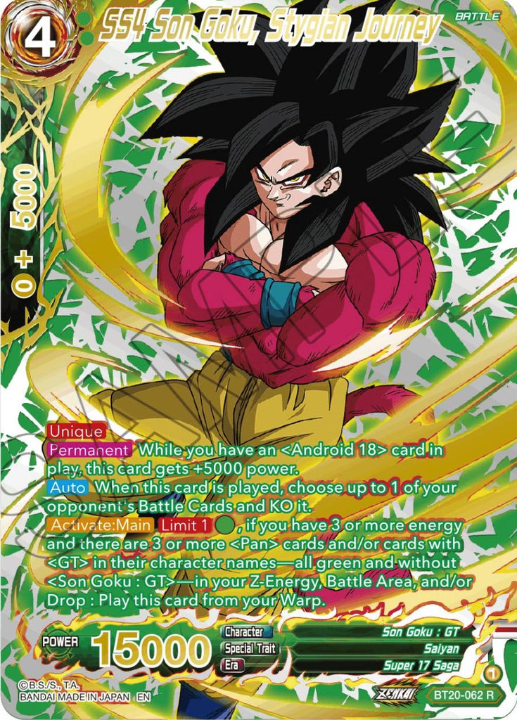 dragon ball super card game ssj4 goku SS4 Son Goku, Stygian Journey (Gold-Stamped) (BT20-062) [Power Absorbed] | Dragon  Ball Super Single