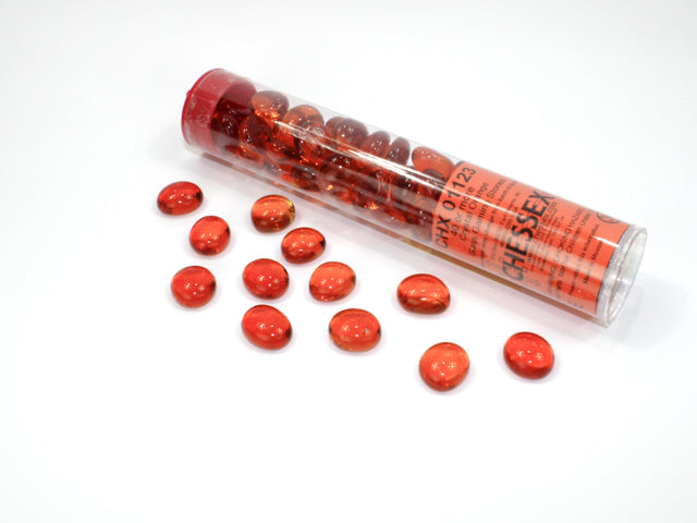 Chessex Orange Glass Stones (Qty 40-5.5 Inch Tube) CHX01123