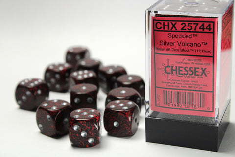 Chessex Speckled Silver Volcano (16MM - 12D6) CHX25744