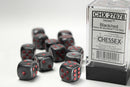 Chessex Velvet 12d6 Black/Red 16mm
