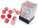Chessex Nebula Red/Silver (12MM - 36D6) CHX27954