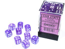 Chessex Borealis Purple/White (12MM - 36D6) CHX27977