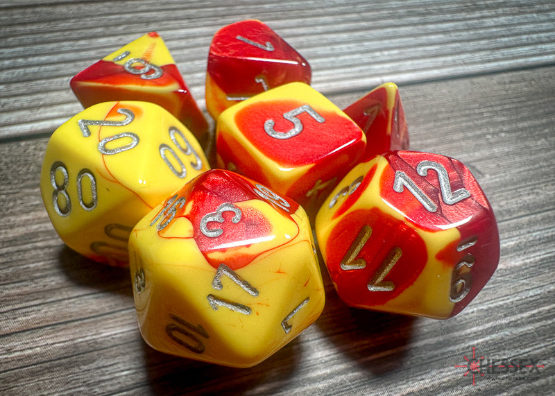 Chessex Red-Yellow/Silver (Polyhedral 7-Die Set) CHX26450