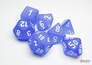 Chessex Frosted Blue/White (Polyhedral 7-Die Set) CHX27406