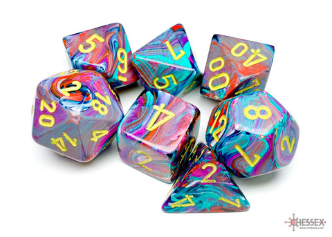 Chessex Festive Mosaic/Yellow (Polyhedral 7-Die Set) CHX27450