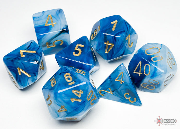 Chessex Phantom Teal/Gold (Polyhedral 7-Die Set) CHX27489