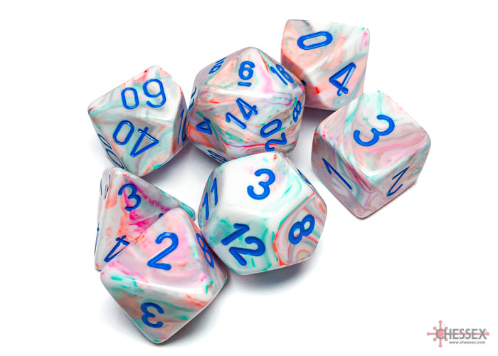 Chessex Festive Pop Art/Blue (Polyhedral 7-Die Set) CHX27544