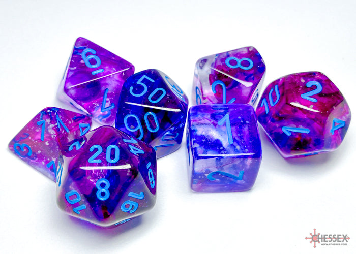 Chessex Nebula Nocturnal/Blue (Polyhedral 7-Die Set) CHX27557