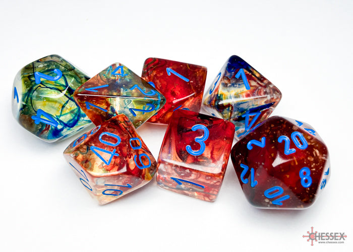 Chessex Nebula Primary/Blue (Polyhedral 7-Die Set) CHX27559