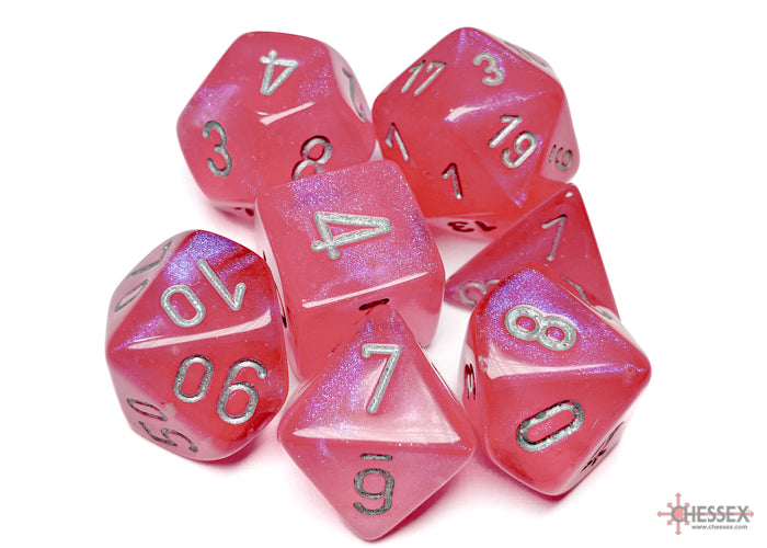 Chessex Borealis Pink/Silver (Polyhedral 7-Die Set) CHX27584