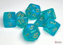 Chessex Borealis Teal/Gold (Polyhedral 7-Die Set) CHX27585