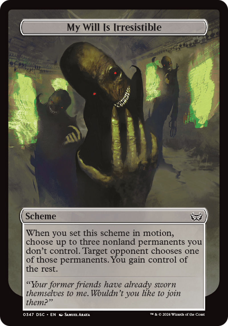 archenemy cards mtg duskmourn 10 Scheme Oversized Sealed Magic The Gathering No Secret Is Hidden from
