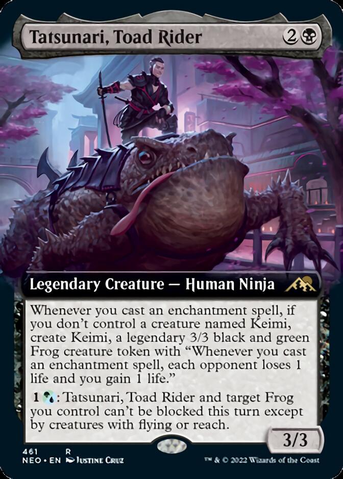 Tatsunari, Toad Rider (Extended Art) [Kamigawa: Neon Dynasty] | MTG Single 
