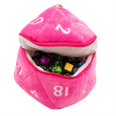 Dungeons & Dragons: Pink D20 Plush Dice Bag