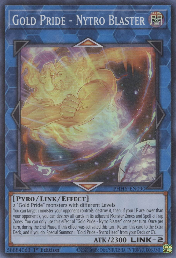 yugioh gold pride cards Gold Pride - Nytro Blaster [PHHY-EN090] Super Rare | Yugioh Single