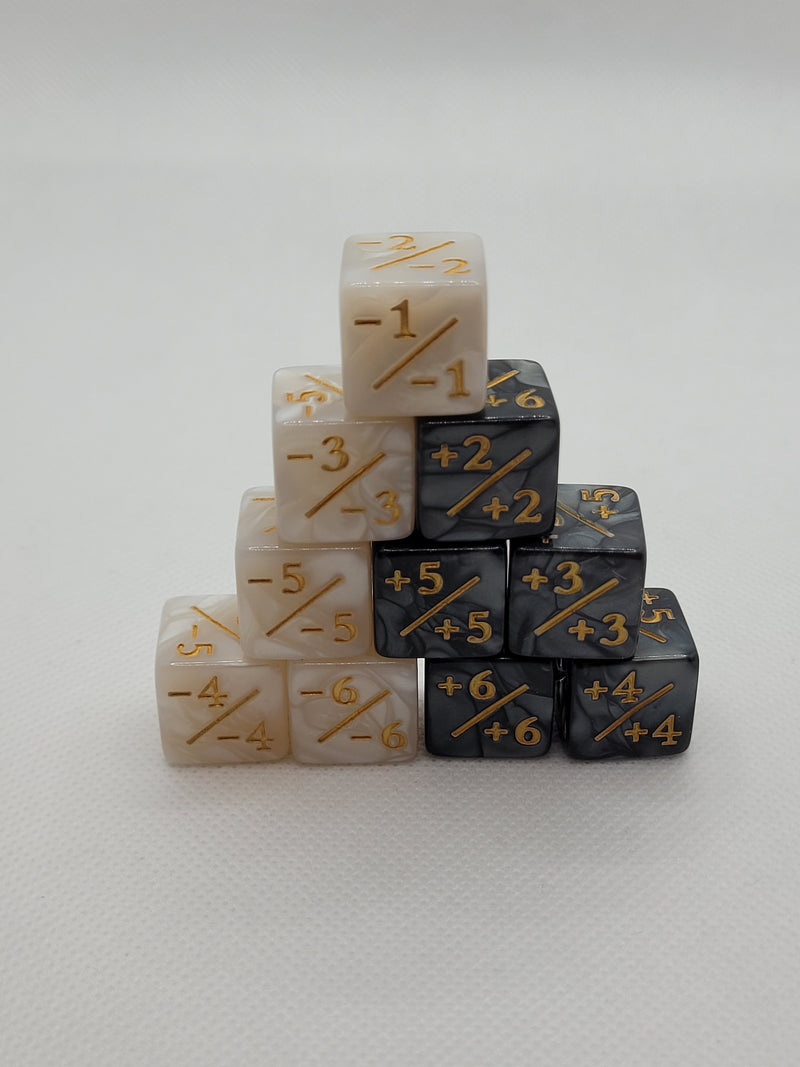 Obsidian Games Specialty Marble (16MM - 4D6 +/+ & 4D6 -/-)