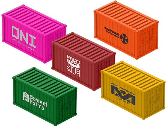 MONSTER SCENERY 20' CONTAINERS