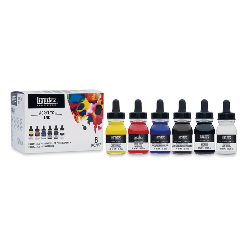 Liquitex Acrylic Ink Set, Essentials - 6 Pack