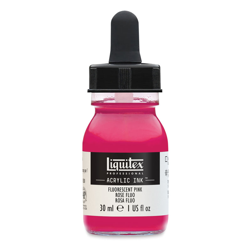 Liquitex Acrylic Ink 30ml Jar, Fluorescent Pink