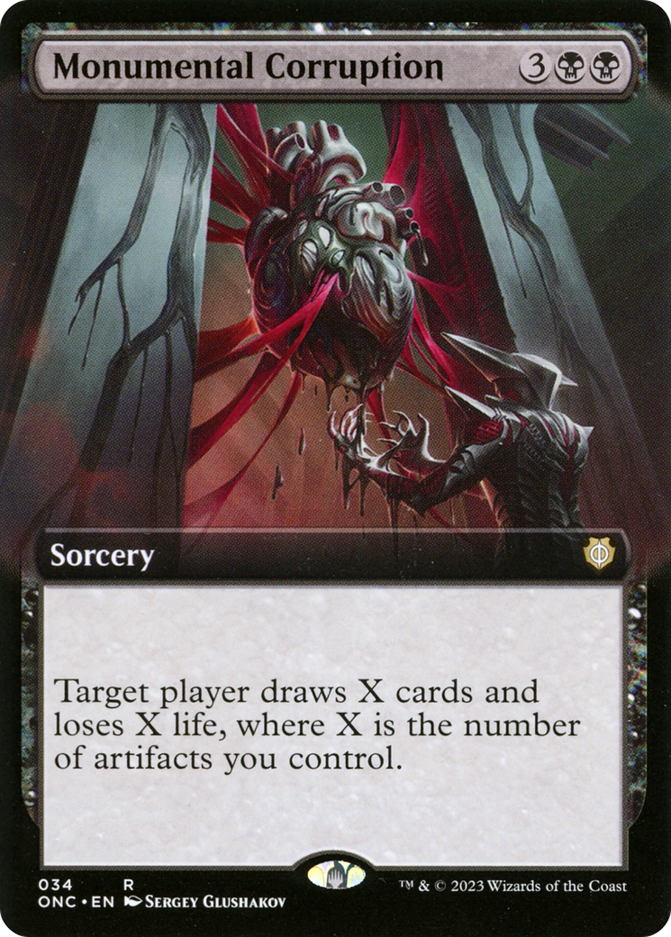 Monumental Corruption (Extended Art) [Phyrexia: All Will Be One Commander]  | MTG Single
