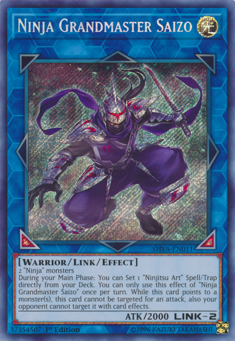 yugioh big shield gardna card Ninja Grandmaster Saizo [SHVA-EN011] Secret Rare | Yugioh Single