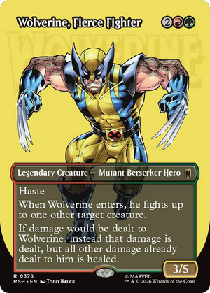 Wolverine, Fierce Fighter (Borderless) [Marvel Super Heroes]