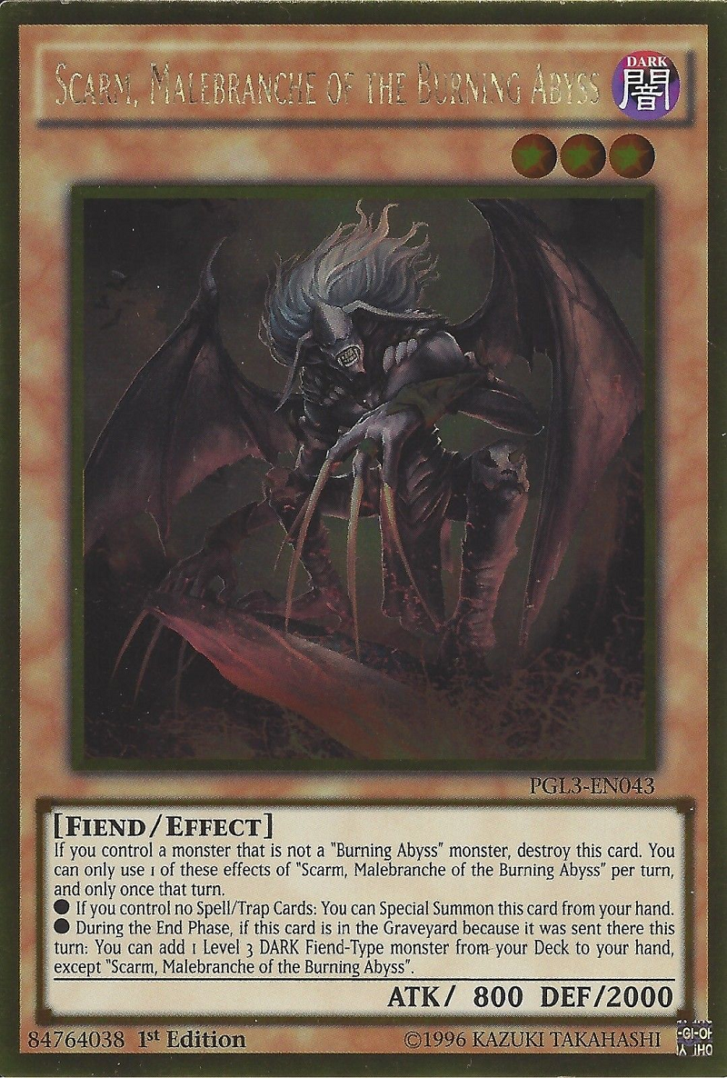 Scarm, Malebranche of the Burning Abyss [PGL3-EN043] Gold Rare | Yugioh  Single