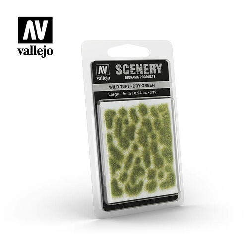 Vallejo Wild Tuft Dry Green Large 6MM 35 Units VALSC415