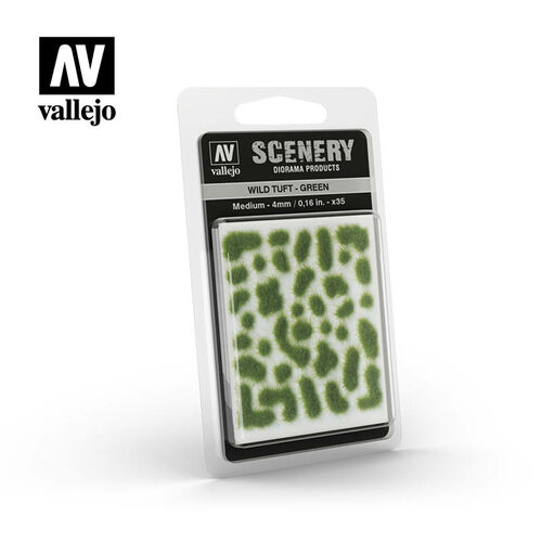 Vallejo Wild Tuft Green Medium 4MM 35 Units VALSC406