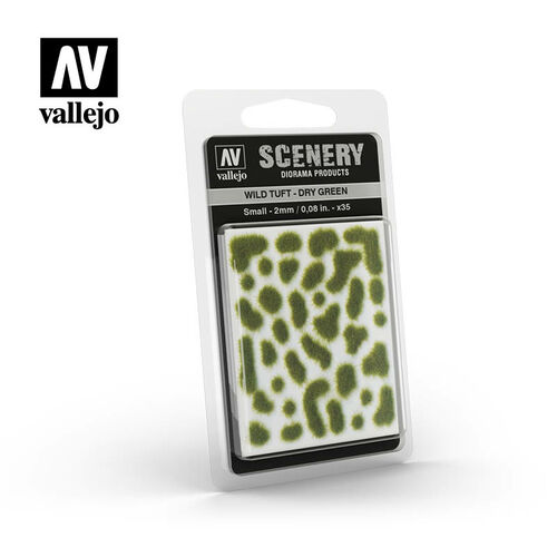 Vallejo Wild Tuft Dry Green Small 2MM 35 Units VALSC401