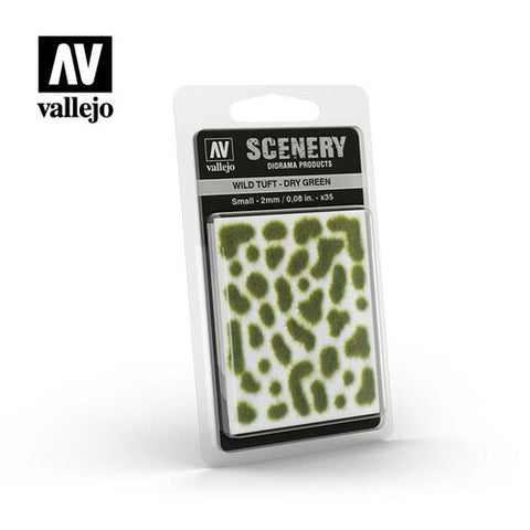 Vallejo Wild Tuft Dry Green Small 2MM 35 Units VALSC401