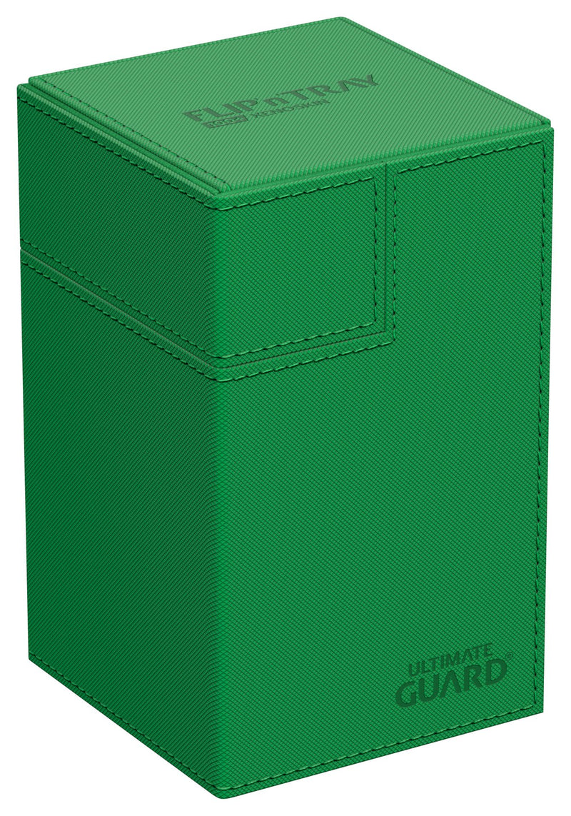 Ultimate Guard Flip'n'Tray Monocolor Green Deck Case (100+)