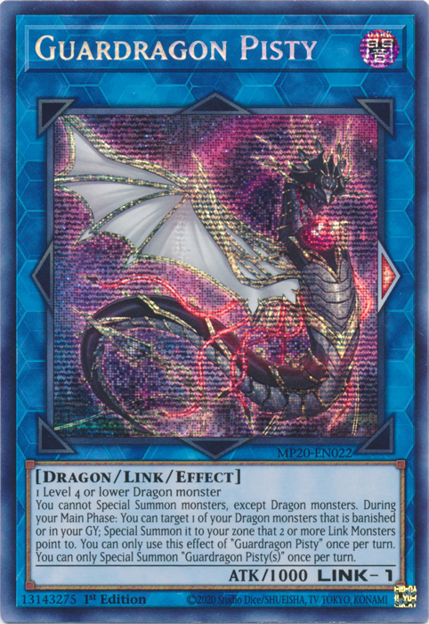 Guardragon Pisty [MP20-EN022] Prismatic Secret Rare | Yugioh Single