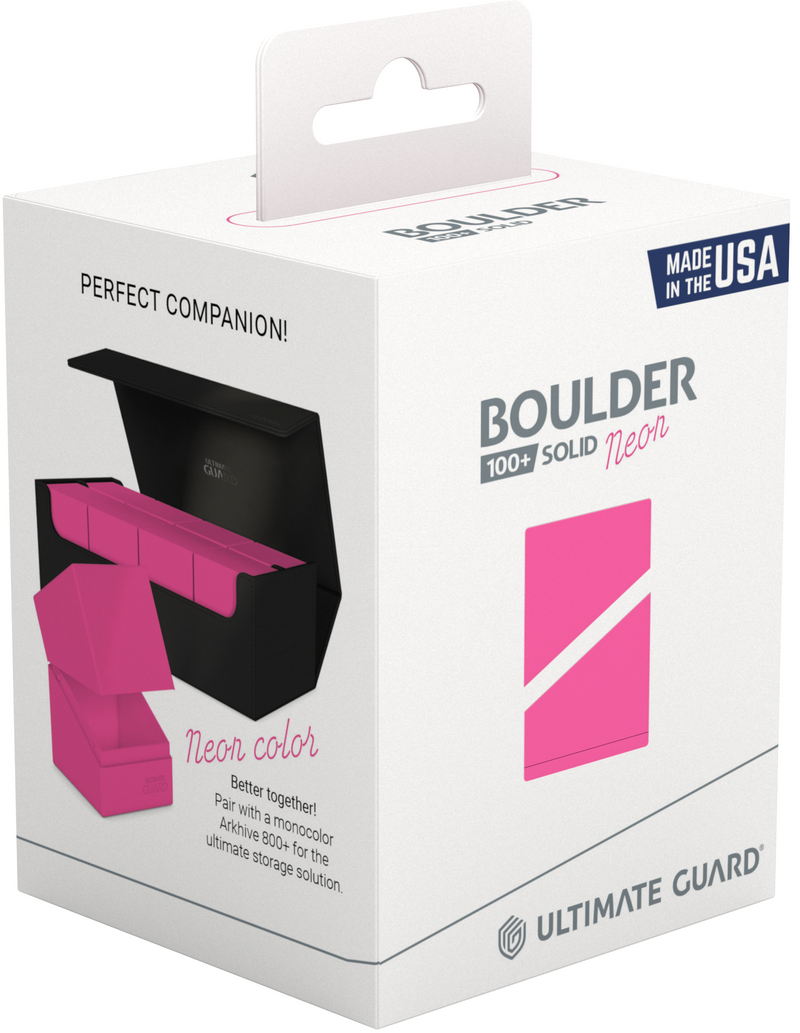 Ultimate Guard Boulder Neon Solid Neon Pink (100+)