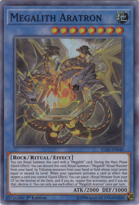 Megalith Aratron [IGAS-EN040] Super Rare | Yugioh Single