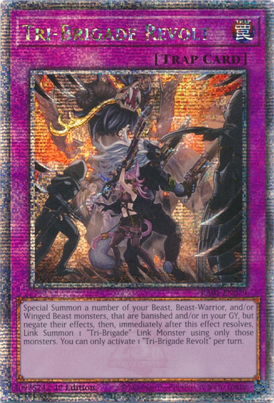 Tri-Brigade Revolt [RA01-EN079] Quarter Century Secret Rare | Yugioh Single 