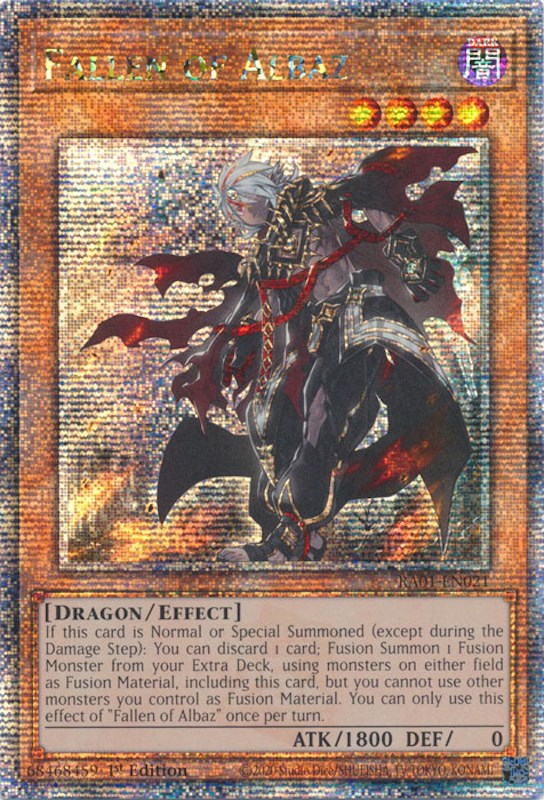 Fallen of Albaz [RA01-EN021] Quarter Century Secret Rare | Yugioh Single