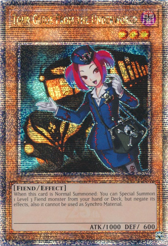 Tour Guide From the Underworld [RA01-EN005] Quarter Century Secret Rare |  Yugioh Single