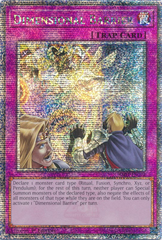 Dimensional Barrier [RA01-EN072] Quarter Century Secret Rare | Yugioh  Single