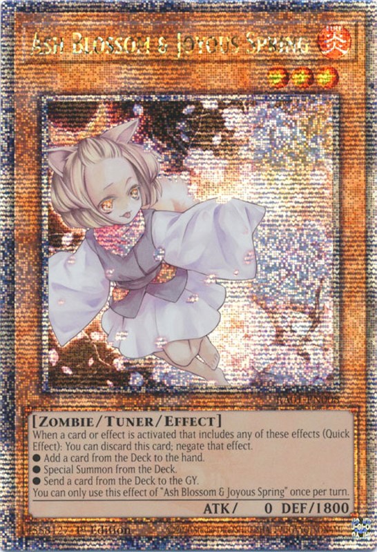 Ash Blossom & Joyous Spring [RA01-EN008] Quarter Century Secret Rare |  Yugioh Single