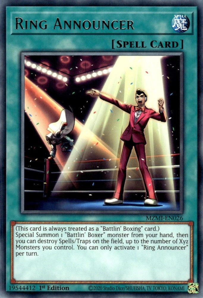 Ring Announcer [MZMI-EN026] Rare | Yugioh Single