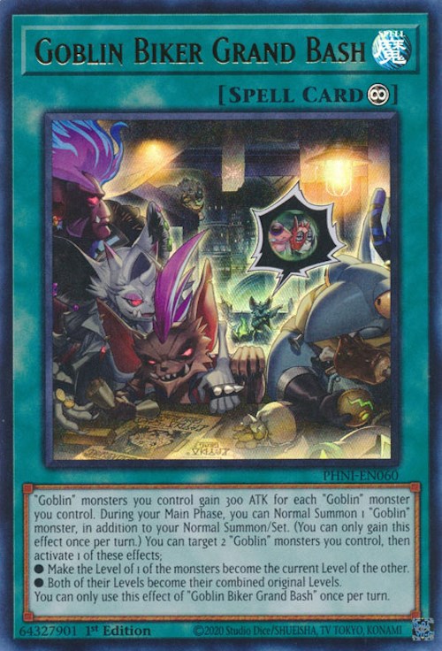 goblin yugioh cards Goblin Biker Grand Bash [PHNI-EN060] Ultra Rare | Yugioh Single