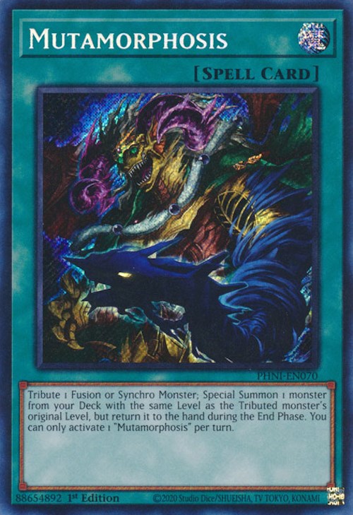 Mutamorphosis [PHNI-EN070] Secret Rare | Yugioh Single