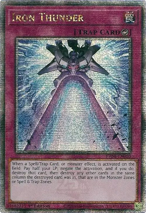 Iron Thunder [PHNI-EN080] Quarter Century Secret Rare | Yugioh Single