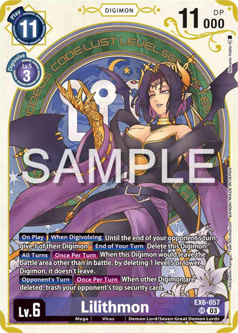 Lilithmon [EX6-057] (Premium Heroines Set) [Infernal Ascension] | Digimon  Single